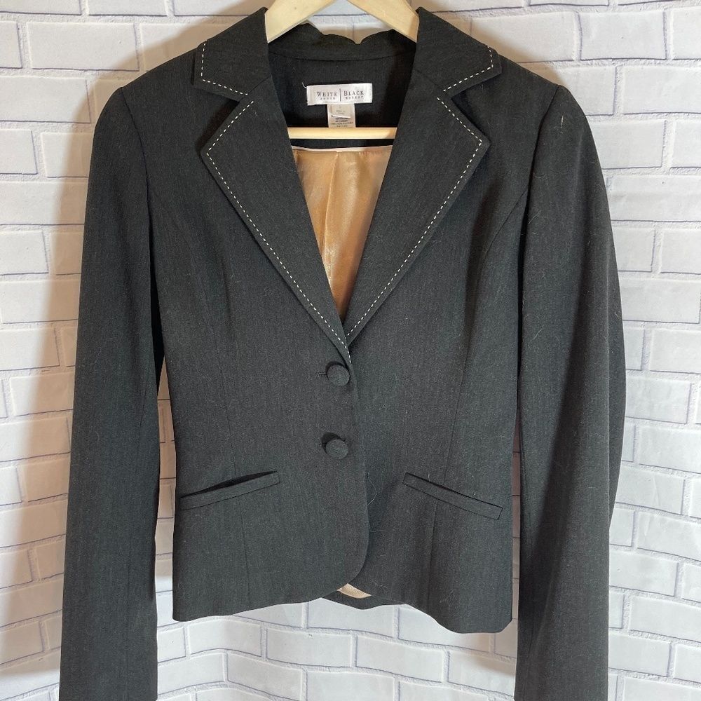 White House‎ Black Market Grey 2-Button Blaz…